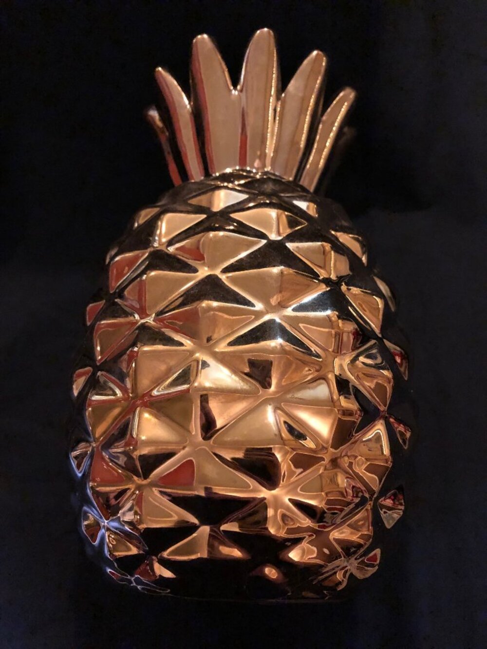 Gold Ceramic Pineapple Vase